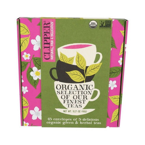 Organic Herbal And Green Tea Bags 45 Count (Case Of 10) by Clipper