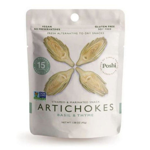 Poshi, Snack Artichokes Marinated Vegetable, 1.58 Oz (Case Of 10)