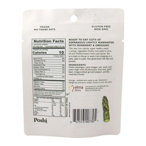 Poshi, Snack Asparagus Marinated Vegetable, 1.34 Oz (Case Of 10)