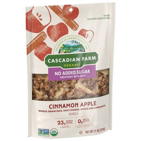 Cascadian Farm, Organic Cinnamon Apple Granola, 11 Oz (Case Of 4)