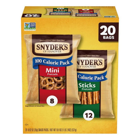 Pretzels Minis And Sticks 20 Count (Case Of 4) by Snyders Of Hanover