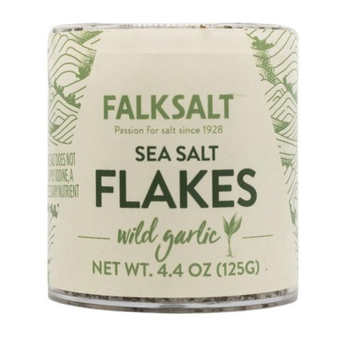 Falksalt, Natural Sea Salt Flakes Wild Garlic, 4.4 Oz (Case Of 10)