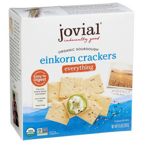 Jovial, Einkorn Everything Crackers, 4.5 Oz (Case Of 10)