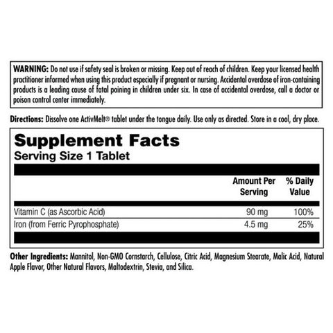 Kal, Iron + C Apple, 90 Count