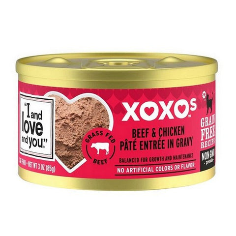 I And Love And You, Xoxos Beef And Chicken Pate, 3 Oz (Case of 24)