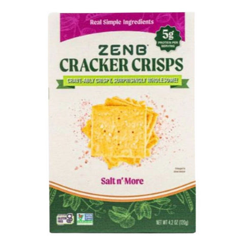 Zenb, Cracker Crisp Salt More, 4.2 Oz (Case of 8)