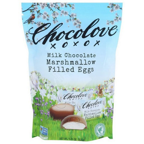 Chocolove, Xo Milk Chocolate Marshmallow Filled Eggs, 7.05 Oz (Case of 8)
