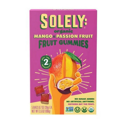 Solely, Fruit Gummies Mango Passionfruit, 3.5 Oz (Case of 8)