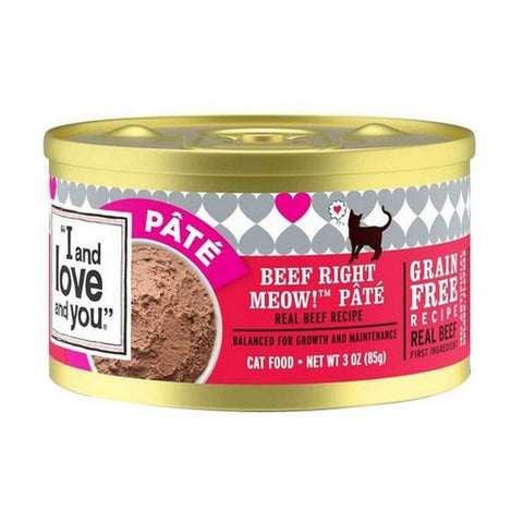 I And Love And You, Canned Cat Food Wholly Cow Pate, 3 Oz (Case of 24)