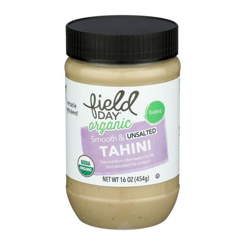 Field Day, Organic Tahini Smooth Unsalted, 16 Oz (Case Of 12)