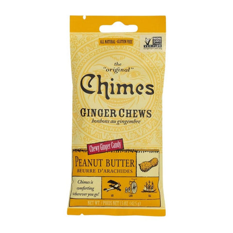 Peanut Butter Ginger Chews 1.5 Oz (Case Of 12) by Chimes