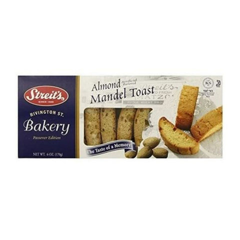 Streits, Almond Mandel Toast Kosher Passover, 6 Oz (Case Of 12)