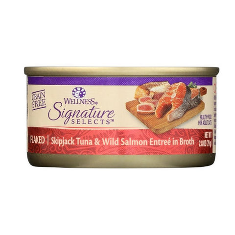 Wellness, Signature Selects Canned Cat Food Skipjack Tuna And Wild Salmon, 2.8 Oz (Case Of 12)