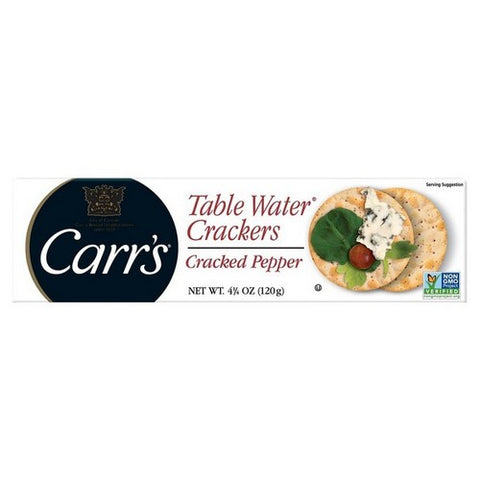 Carrs, Table Water Crackers Cracked Pepper, 4.25 Oz (Case Of 12)