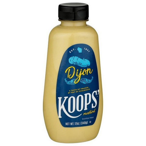 Koops, Dijon Mustard  Gluten Free, 12 Oz (Case Of 12)