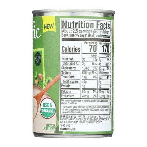 Pacific Foods, Organic Condensed Cream of Celery Soup, 10.5 Oz (Case Of 12)