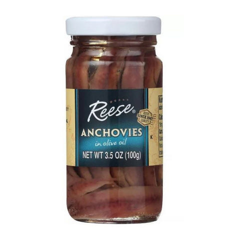Reese, Anchovies Glass Jar, 3.5 Oz (Case of 12)