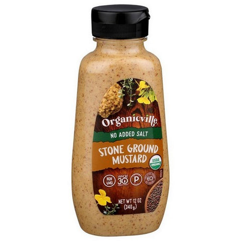 Organicville, Organic Salt Free Stone Ground Mustard, 12 Oz (Case Of 12)