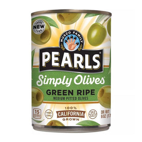Simply Olives Green Ripe Medium Pitted California Olives 6 Oz (Case Of 12) by Pearls