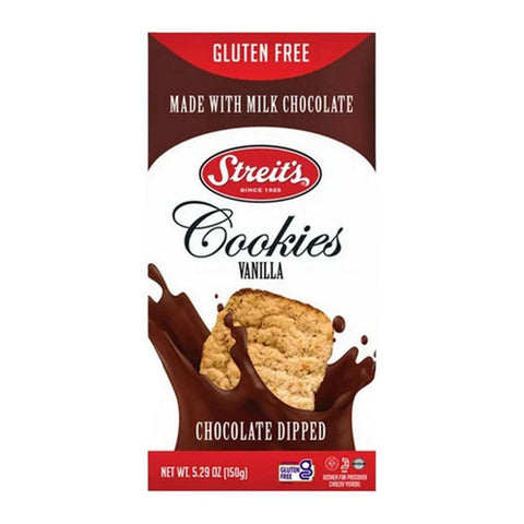 Cookies Dipped Chocolate Vanilla 5.29 Oz (Case Of 12) by Streits