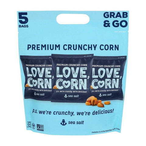 Sea Salted Roasted Corn Multi Pack 3.5 Oz (Case of 8) by Love Corn