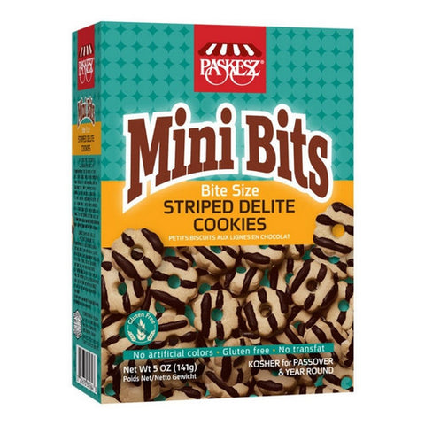 Mini Bits Striped Delite Cookies 5 Oz (Case Of 12) by Paskesz