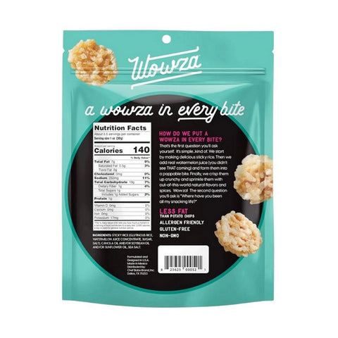Wowza, Wowza Sea Salt Crunchy Rice Crisps, 3.5 Oz (Case of 8)