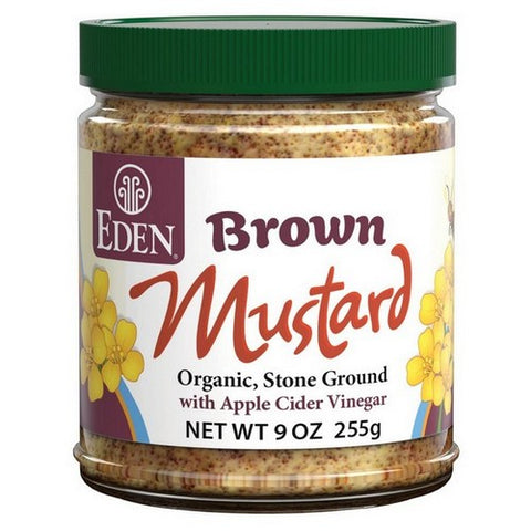Eden Foods, Oraganic Brown Mustard Stone Ground With Apple Cider Vinegar, 9 Oz (Case Of 12)