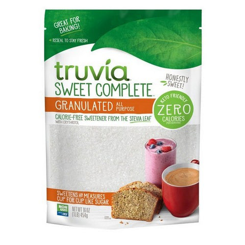 Truvia, Sweet Complete Calorie Free Sweetener From The Stevia Leaf Bag, 16 Oz (Case of 8)