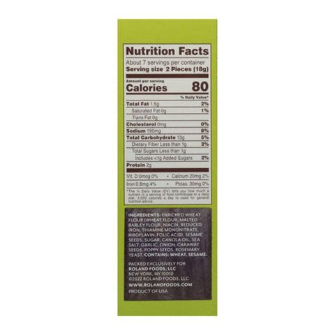 Roland, Rosemary Everything Flatbreads, 5 Oz (Case Of 12)