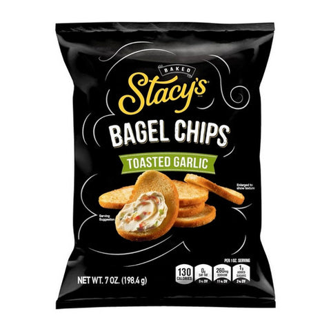 Toasted Garlic Bagel Chips 7 Oz (Case Of 12) by Stacy's