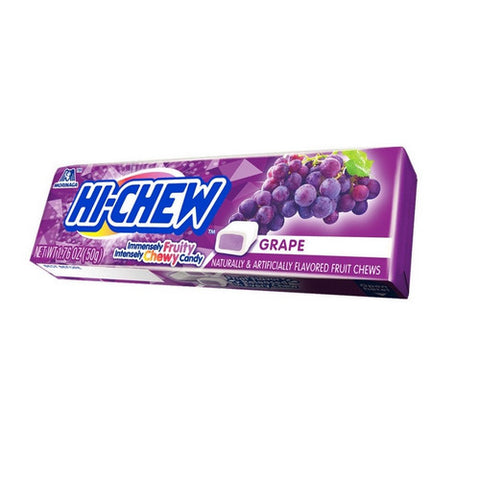 Morinaga, Hi-Chew Chewy Fruit Candy Grape Flavour, 1.76 Oz (Case Of 15)