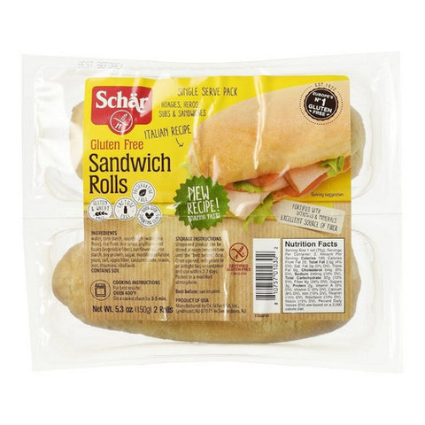 Schar Gluten Free Bread Sandwich Bread Roll 5.3 Oz (Case of 7) by Schar