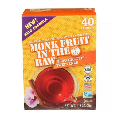 Monk Fruit Sweetener Packets Box 40 Count (Case of 8) by In The Raw