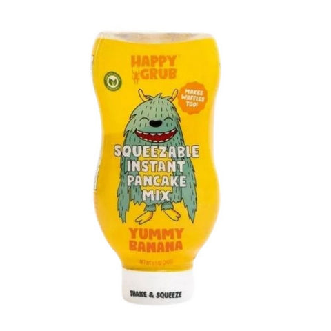 Happy Grub, Squeezable Instant Yummy Banana Pancake Mix, 8.5 Oz (Case of 8)