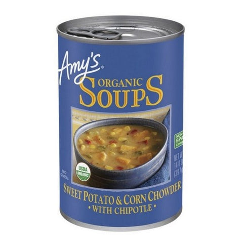 Amys, Organic Sweet Potato and Corn Chowder with Chipotle, 14 Oz (Case Of 12)