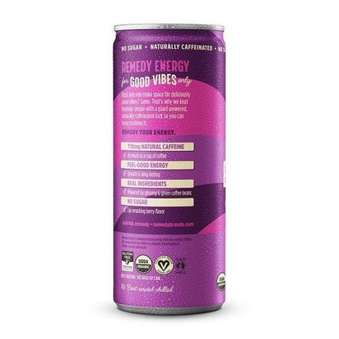 Remedy, Energy Drink Berry Blast Beverage, 11.2 Oz (Case Of 12)
