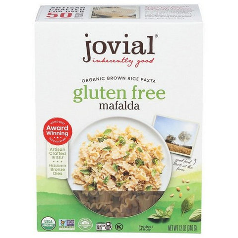 Jovial, Organic Brown Rice Pasta Gluten Free Mafalda, 12 Oz (Case Of 12)