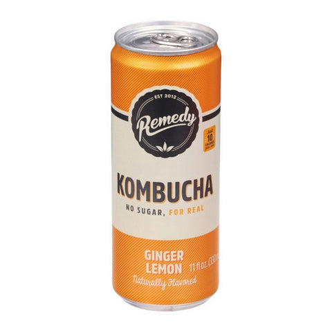 Kombucha Ginger Lemon 11.2 Oz (Case Of 12) by Remedy