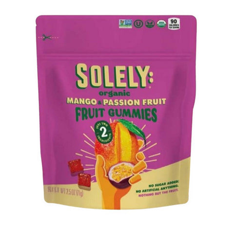 Organic Mango Passionfruit Gummies 2.5 Oz (Case Of 12) by Solely