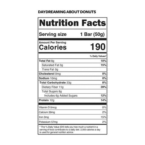 Trubar, Daydreaming About Donuts Protein Bar, 1.76 Oz (Case Of 12)