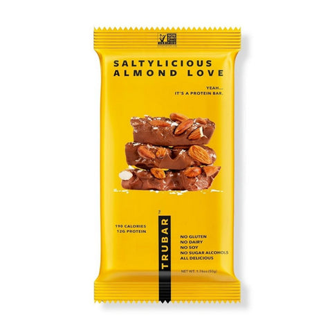 Trubar, Plant Fueled Saltylicious Almond Love Protein Bar, 1.76 Oz (Case Of 12)