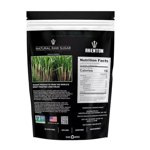 Akenton, Organic Natural Raw Sugar Cane, 1.5 Oz (Case Of 12)