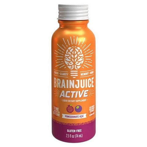 Brainjuice, Active Pomegranate Acai Gluten Free, 2.5 Oz (Case Of 12)