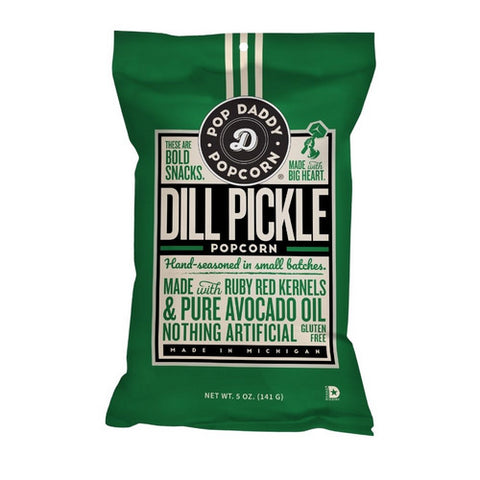 Dill Pickle Popcorn 5 Oz (Case Of 12) by Pop Daddy Snacks