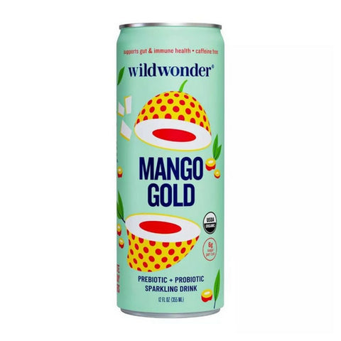 Wildwonder, Organic Sparkling Mango Gold Drink, 12 Oz (Case Of 12)