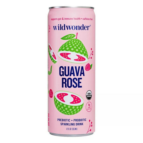 Wildwonder, Organic Sparkling Guava Rose, 12 Oz (Case Of 12)