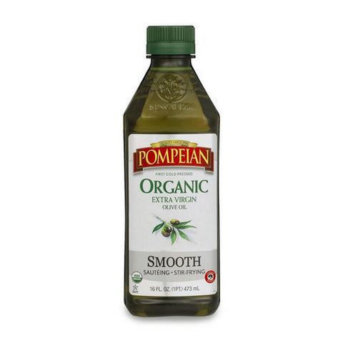 Organic Smooth Extra Virgin Olive Oil 16 Oz (Case Of 6) by Pompeian