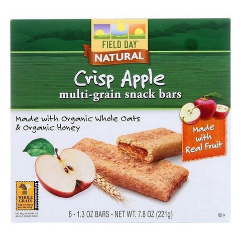 Field Day, Organic Apple Multi Grain Snack Bars, 1.3 Oz X 6 (ase Of 6)