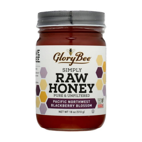 Raw Pacific Northwest Blackberry Blossom Honey 18 Oz (Case Of 6) by Glory Bee